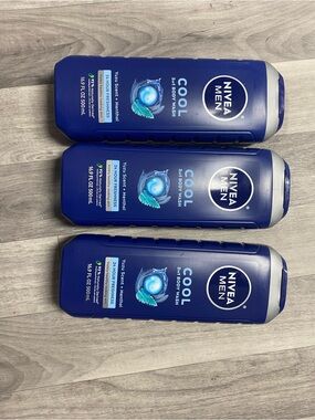 NIVEA Men Cool 3-in-1 Body Wash - Blue
